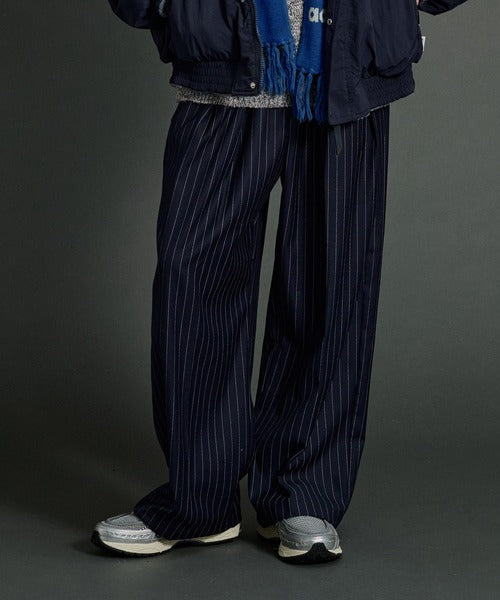 WETTEMPT 2 TUCK EASY STRIPE SLACKS