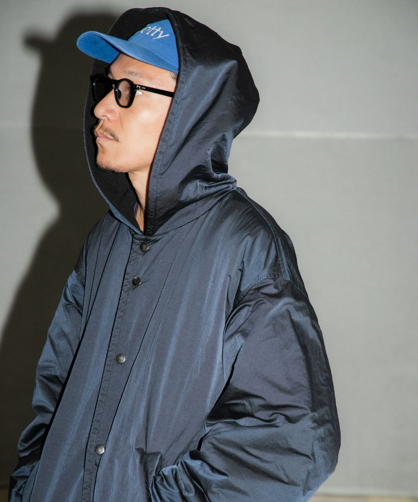 WIDE DAD NYLON COACH PARKA