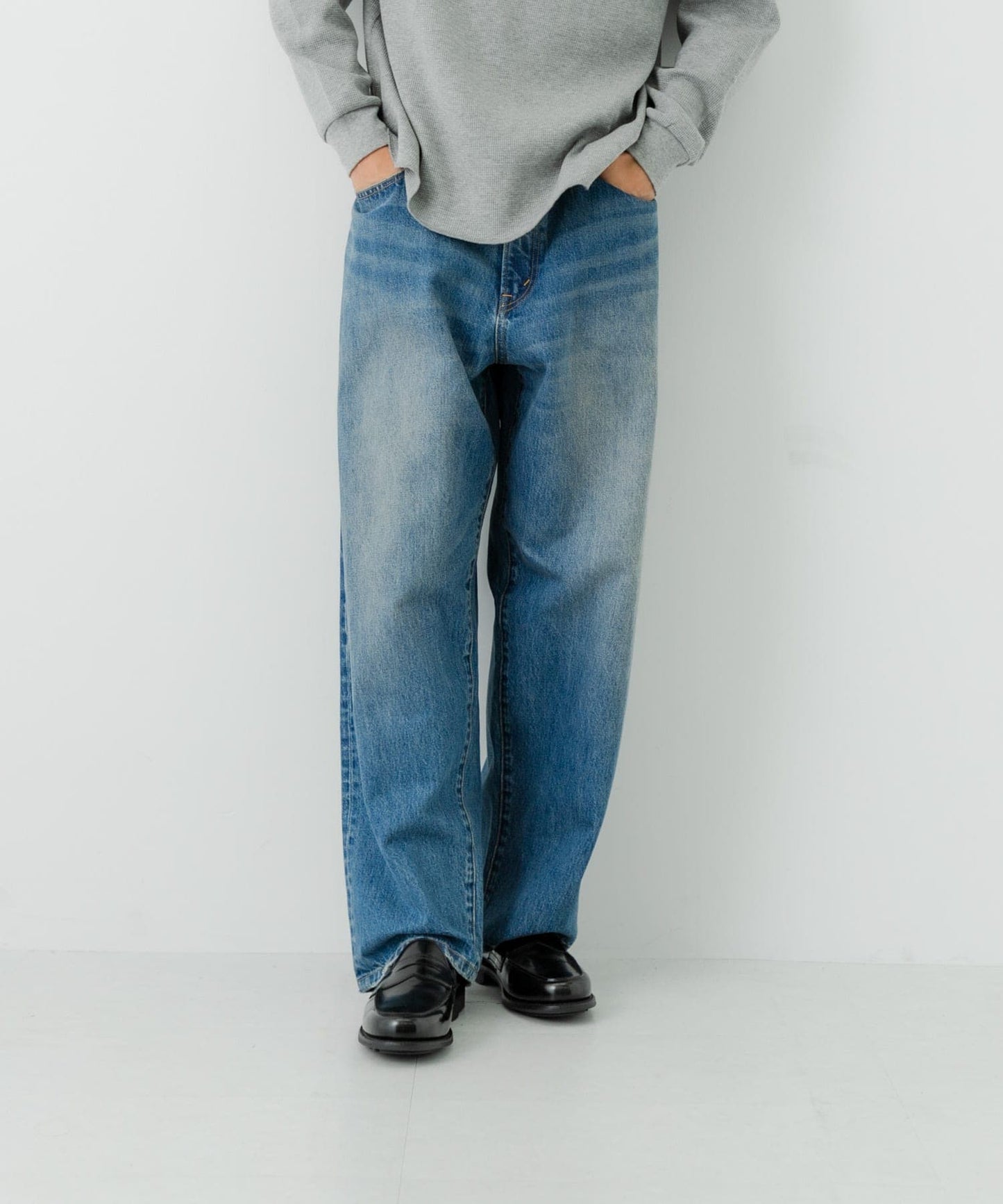 KAIHARA DENIM 13.5oz DENIM WIDE PANTS