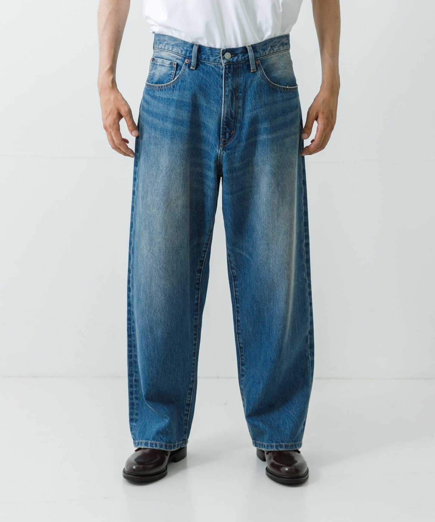 KAIHARA DENIM 13.5oz DENIM WIDE PANTS