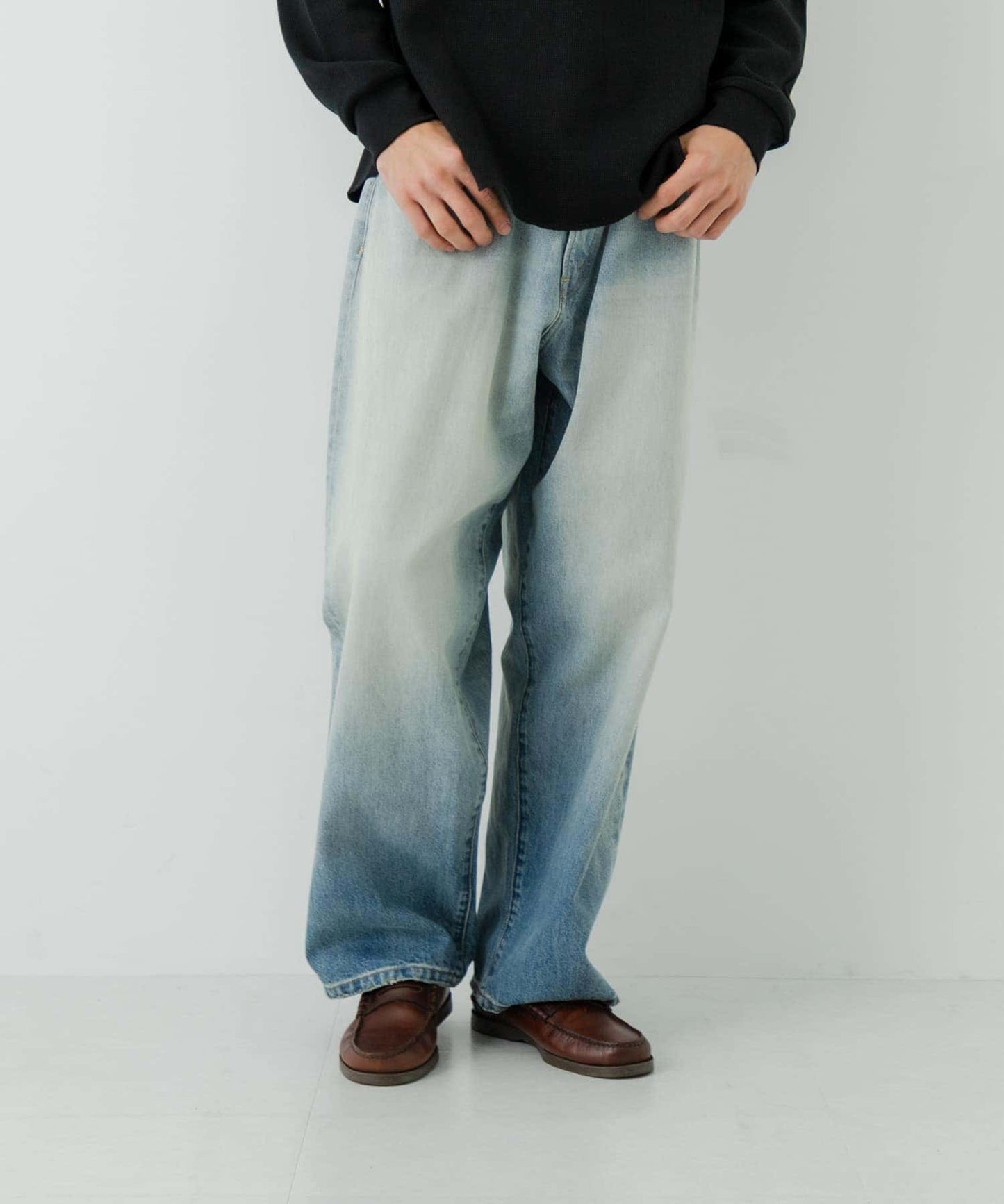 KAIHARA DENIM 13.5oz DENIM WIDE PANTS