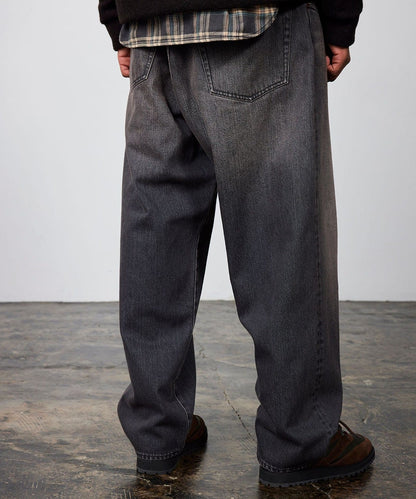 BEAMS WIDE STRAIGHT DENIM PANTS