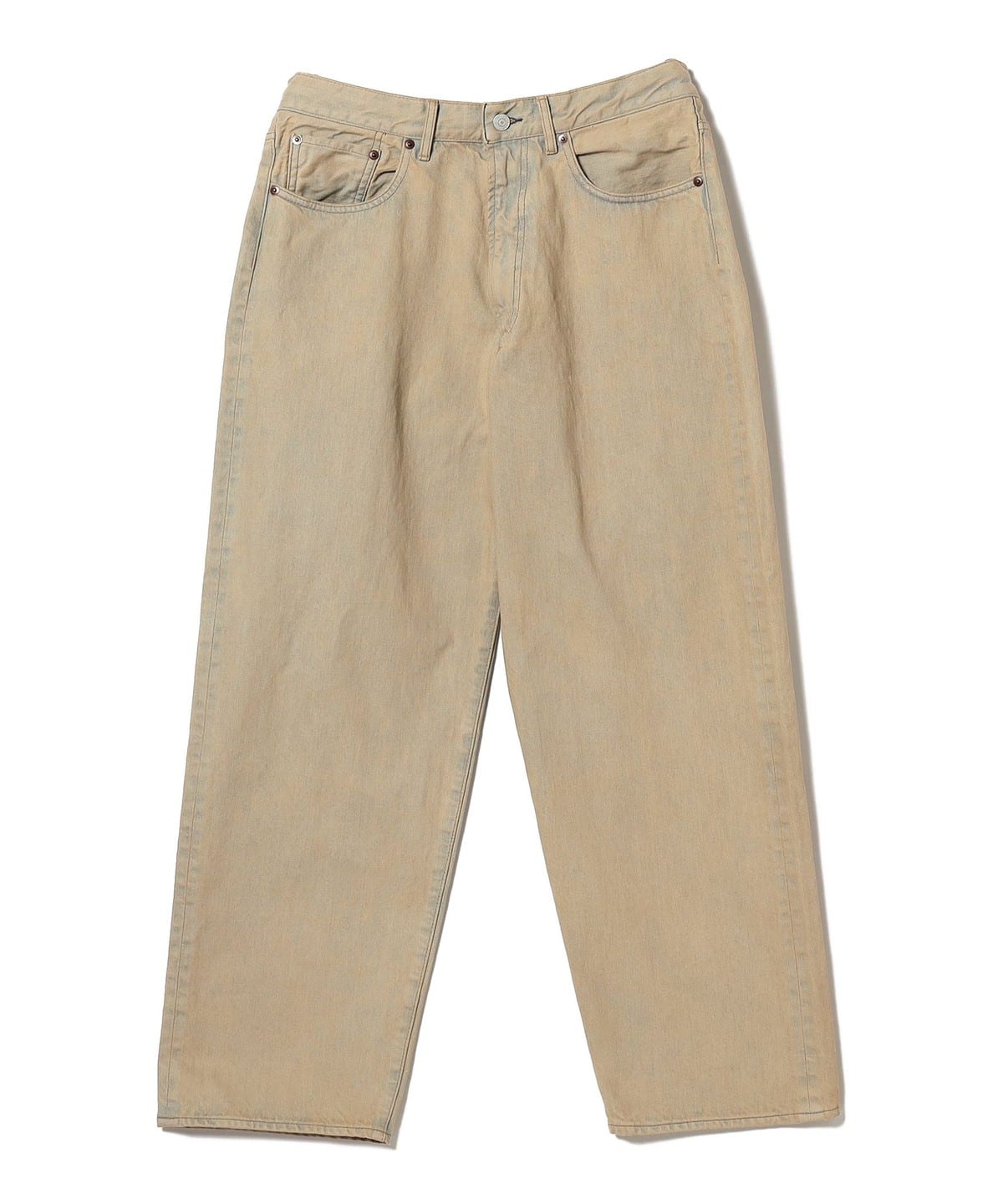 BEAMS WIDE STRAIGHT DENIM PANTS