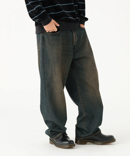 BEAMS WIDE STRAIGHT DENIM PANTS