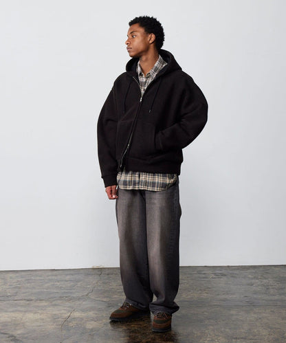 BEAMS WIDE STRAIGHT DENIM PANTS
