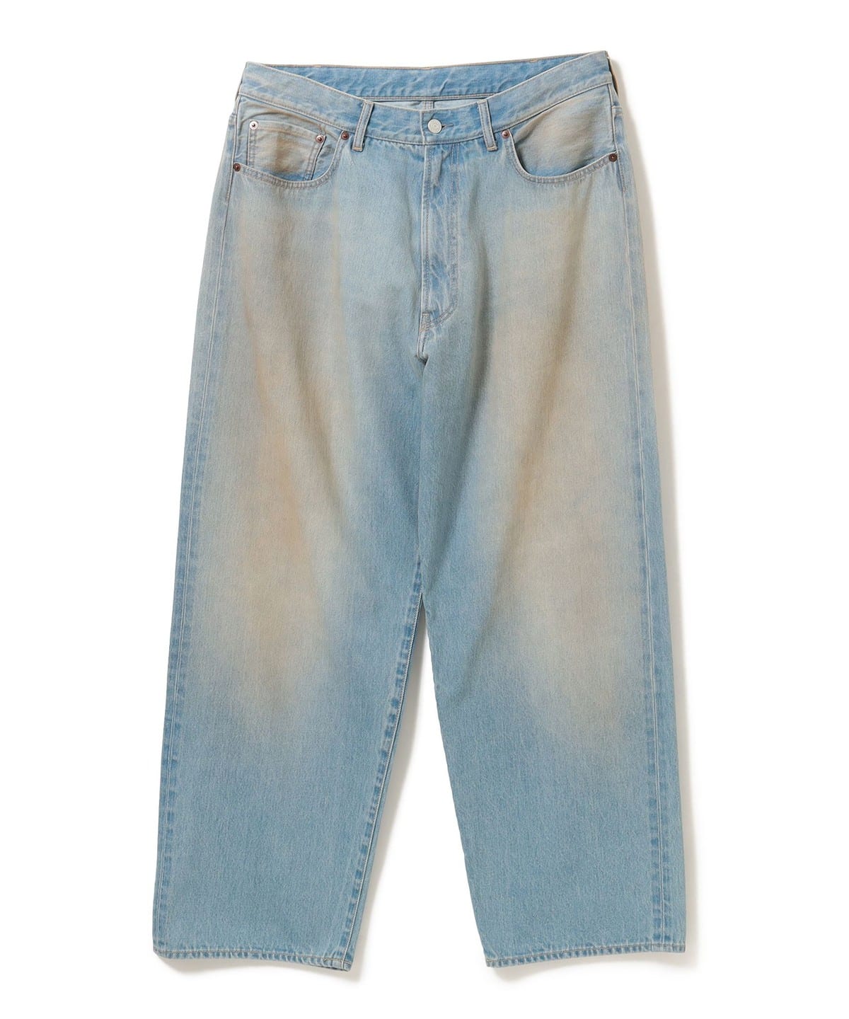 BEAMS WIDE STRAIGHT DENIM PANTS
