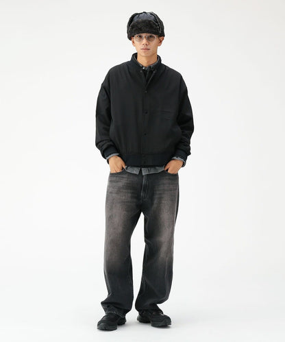 BEAMS WIDE STRAIGHT DENIM PANTS