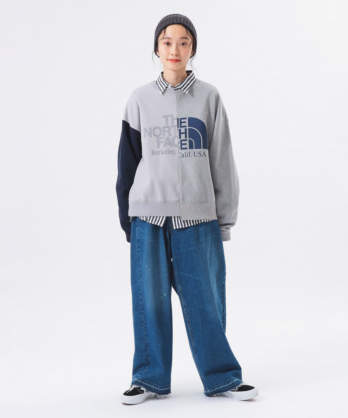 BEAMS × TNF PURPLE LABEL ASYMMETRIC SWEATSHIRT
