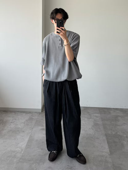 WETTEMPT 2 TUCK EASY STRIPE SLACKS