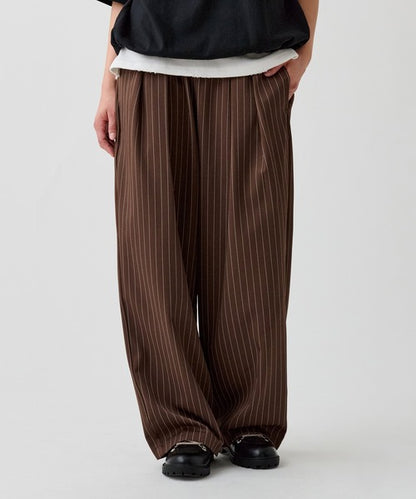 WETTEMPT 2 TUCK EASY STRIPE SLACKS