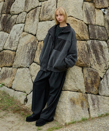 WETTEMPT 2 TUCK EASY STRIPE SLACKS