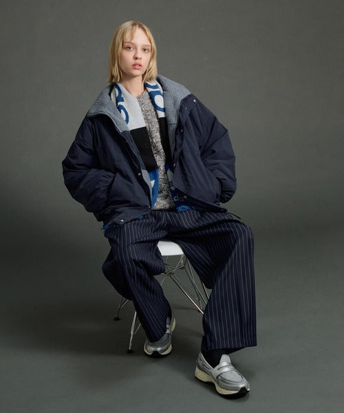 WETTEMPT 2 TUCK EASY STRIPE SLACKS