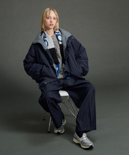 WETTEMPT 2 TUCK EASY STRIPE SLACKS