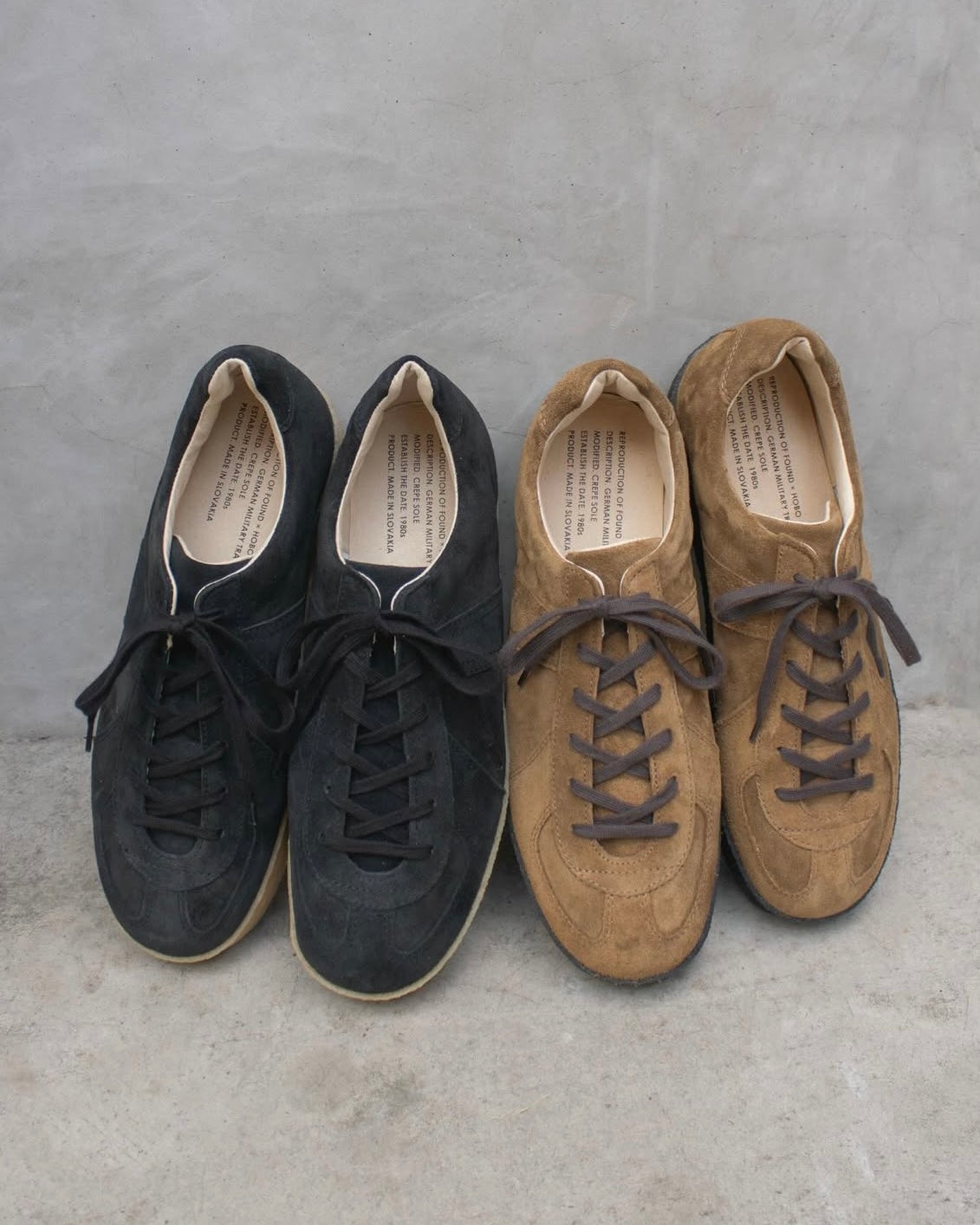 hobo × REPRODUCTION OF FOUND - GERMAN TRAINER COW SUEDE