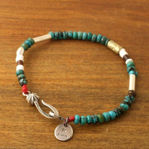 ATEASE SILVER & TURQUOISE BZ BRACELET