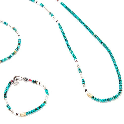 ATEASE SILVER & TURQUOISE BZ BRACELET