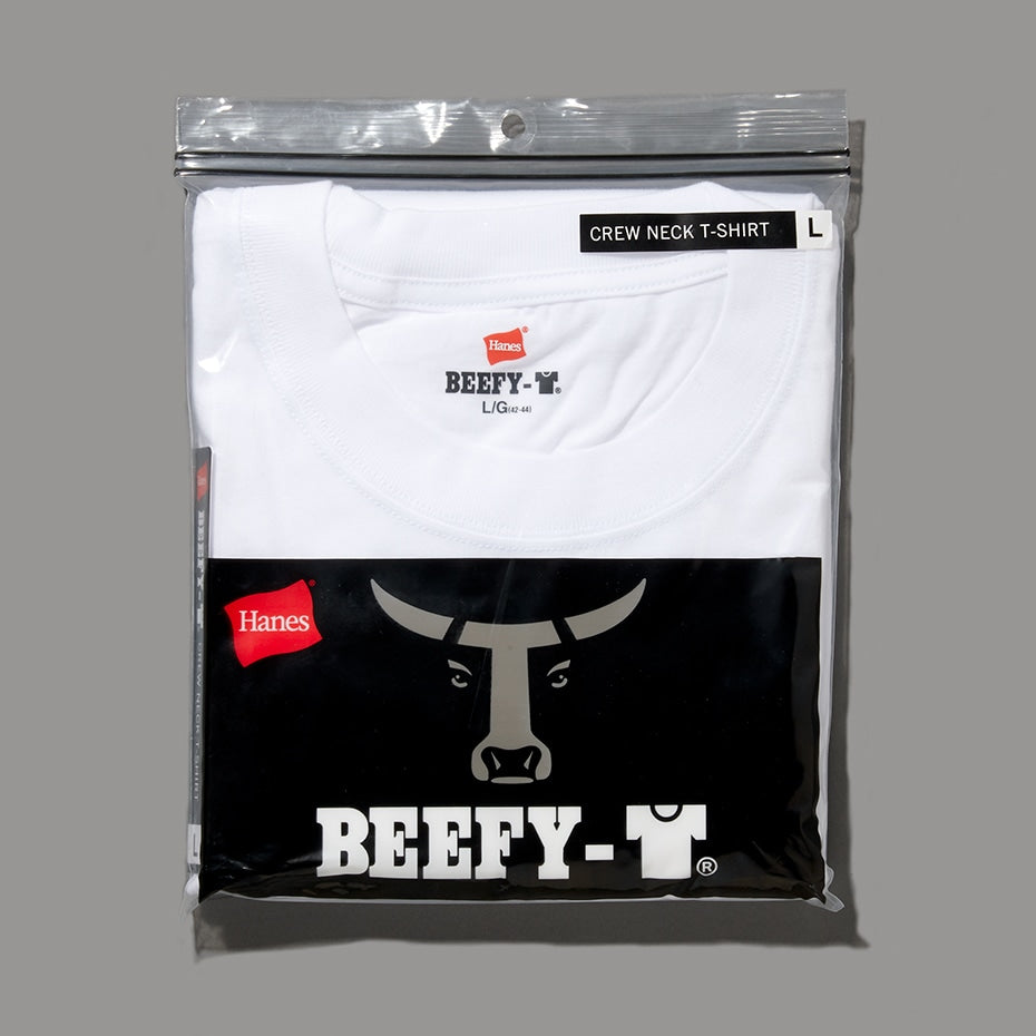 HANES BEEFY 浄色TEE